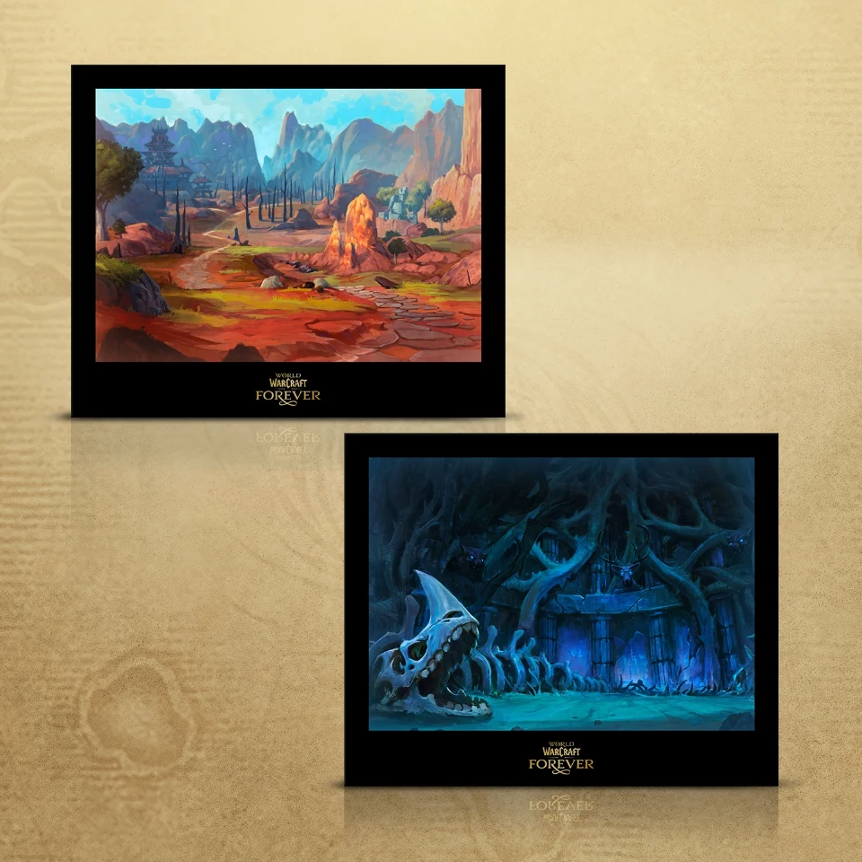 Blizzard’s official product image of the Forever Collector’s Edition art prints.