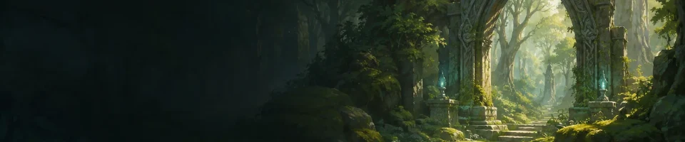 WoW Trivia fantasy artwork depicting a lush adventure landscape.