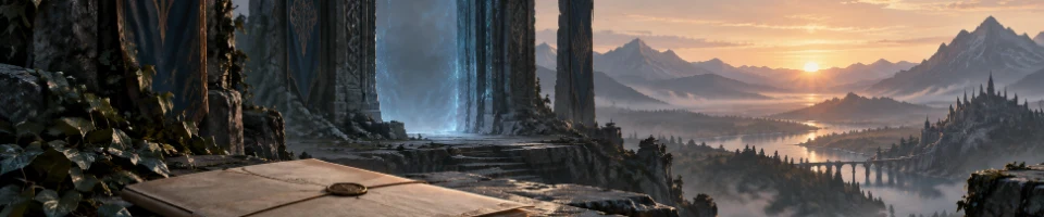 Illustration of a fading fantasy portal beside a closed legal file.